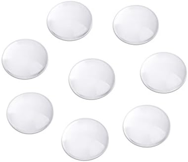Round Clear Glass Cabochon Glass Tile Flat Back Crystal Magnifying Cameo Base Cover Pack of 200 (16mm)