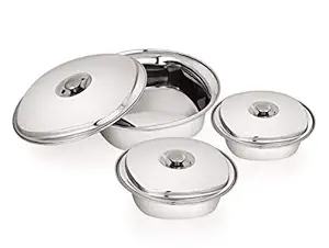 HOMETRONICS Stainless Steel Dining Dish Set 3 pcs