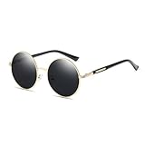 Vintage Retro Diseno: Gafas de sol redondas para mujer, lentes efecto espejo moda, estilo y diseno retro.