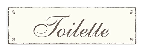 SCHILD Dekoschild « TOILETTE » Shabby Vintage Holzschild Türschild Kloschild Toilettenschild WC