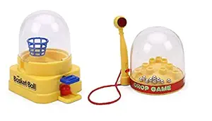 House Crafts Mini Basketball and Drop Game for Kids, Child Fun and Learning Game, Hand and Eye Coordination Games