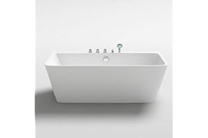 Bagno Italia Vasca freestanding 170x80 cm bianca con finitura lucida stile moderno