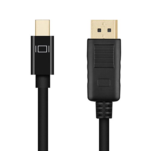 Mini DP auf DP Kabel, 1.8m Vergoldet Mini DisplayPort(Thunderbolt) auf Displayport(DP) Kabel(Schwarz) Konverter Adapter V1.2, 4K Resolution Unterstützte von SZCTKlink - 6