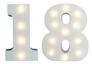 Numeri LED 50 Illuminati - 100cm, 3D, Con 20 Luci, Per Compleanni E Anniversari - Foto 8