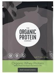 Raw Cacao &amp; Maca Organic Whey Protein Powder 25G by The Organic Protein Company