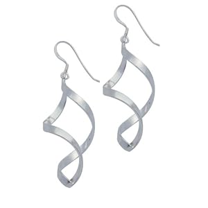 Adara Cork Screw Sterling Silver Earrings