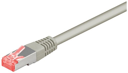 CAT6 Netzwerkkabel, (lose Ware), 2xRJ45 St., PIMF + geflechtgeschirmt CAT 6-500 LC SSTP PIMF grau 5m