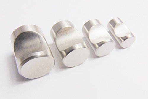 Preisvergleich Produktbild GedoTec® Edelstahl Möbelknopf rund Türknopf matt gebürstet LINA / Vollmaterial MASSIV rostfrei / Schrankknopf Ø 15 x H 20 mm / Markenqualität für Ihren Wohnbereich