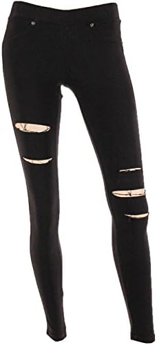 Ca Winner Juniors Ripped Skinny Jean Jeggings-Black