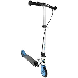 Fluxx Flex & Stop 125 Trottinette Jeunesse Unisexe, Blanc-Bleu, Taille Unique
