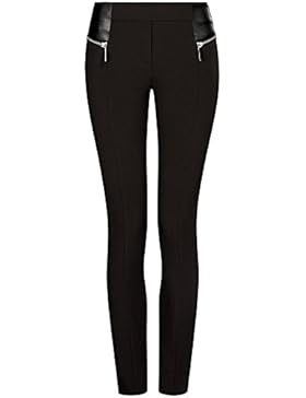 oodji Collection Donna Pantaloni Elasticizzati con Zip Decorative