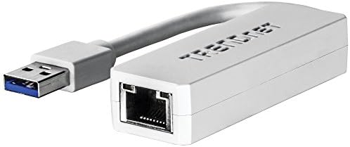 TRENDnet USB 3.0 to Gigabit Ethernet Adapter, Full Duplex 2Gbps Ethernet Speeds, Up to 1Gbps, USB to Gigabit Ethernet Adapter, USB-A, Windows & Mac Compatible, USB Powered, Black, TU3-ETG