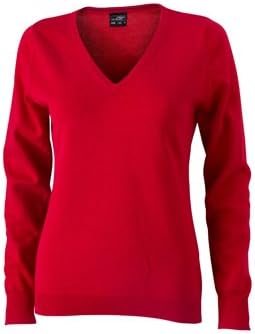 James & Nicholson JN658 Ladies V Neck Pullover Jumper