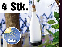 Lunartec Solar-LED-Lampe „Flaschenpost“, warmweiß, 4er-Set - 3