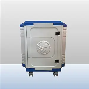 POWEREST BlueWhite Trolley with Door for Inverter, Battery, UPS