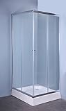  CAPALDO IGLO - Mampara de cristal transparente con 2 puertas de 70 x 90 cm y 5 mm de grosor
