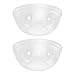 sourcingmap® Cosmetic Facial Skin Care Makeup Tool Beauty Mask Bowl 2pcs Clear