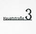 Produktbild Hausnummer mit Straßenname oder Familienname / Namensschriftzug (Design 3) - Thorwa® Design Hausnummernschild aus Edelstahl mit Wunschschriftzug / Namen / Schriftzug (60cm x 24cm | RAL 7016)