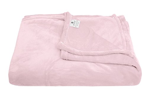 Kuscheldecke Tagesdecke Moderno® Premium XXL Coralfleece Mikrofaser Supersoft Soft Decke Wohndecke Bettüberwurf Sofadecke | Öko Tex Zertifikal 100 | Uni in Hell-Rosa | 150x200 cm