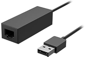 ‎MICROSOFT Microsoft Surface Ethernet-Adapter zu Netzwerkkarte, Ethernet- und USB-Anschluss, für Microsoft Surface 3, Surface Pro 3 und Surface Pro 4, schwarz