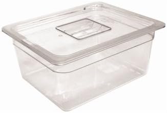 Vogue U232 Polycarbonate 1/3 Gastronorm Container, Clear, 65 mm Length, 2.5L Capacity