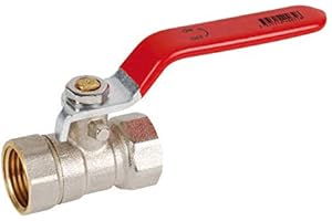 DIPRA - Vanne à Sphère FF 26/34 - Poignée Plate - Corps Laiton pour Installation Sanitaire