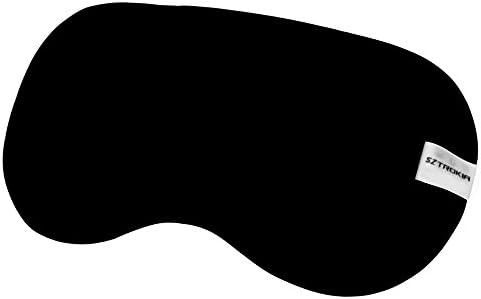 SZTROKIA Sleep Mask, Comfortable Natural Silk Eye Mask, Blindfold and Breathable Material, Adjustable Strap, Easy to Fall Sleep. (Black)