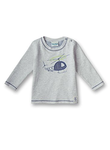 Sanetta Baby Boys 113391 Sweatshirt, Multicoloured (light Platin Meliert 1859), 0-3 Months (Manufacturer size: 062)