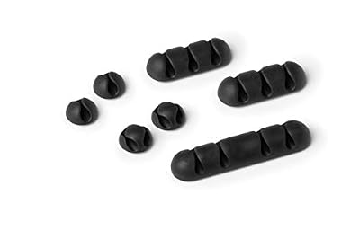 Autre Durable 504137 Clips adhésifs pour câbles CAVOLINE CLIP MIX - Assortiment - 7 pièces - Gris Foncé