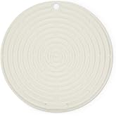 Le Creuset Dessous De Plat / Manique Silicone Rond Ø20 Cm – Bamboo, Anti-Dérapant, Protection Table & Préhension Facile