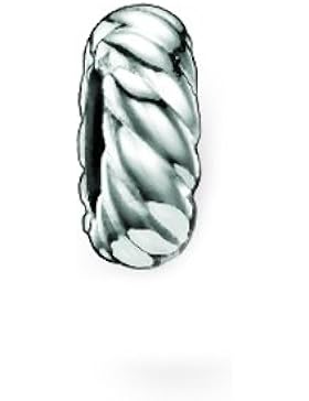 Thomas Sabo Damen Stopper für Kette Armband Karma Beads 925 Sterling Silber Silikon KS0007-585-12