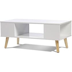 IDMarket - Table Basse Effie scandinave Bois Blanc