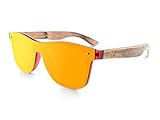 Patillas de MADERA Gafas de lente plana MOSCA NEGRA modelo MIX LUXOR\"La Dolce Vita\" - Patillas madera