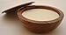 Large wooden shaving bowl, with soap