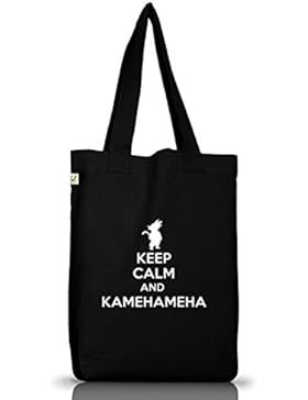 Shirtstreet24, Keep Calm And Kamehameha, Jutebeutel Stoff Tasche Earth Positive (ONE SIZE)