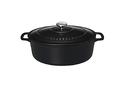 Chasseur Cocotte / faitout / marmite Chasseur Chasseur - cocotte ovale en fonte émaillée 25cm noire sublime - puc472501