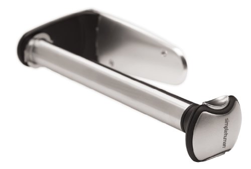 SIMPLEHUMAN – Küchenrollenhalter Küchenrolle mit Wandhalterung Küchenpapierhalter Rollenhalter Wandrollenhalter, 125 x 76 x 282 mm - in Edelstahl
