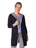 Cardigan mit Kontrastfutter Bonita Damen Cardigan mit großer Kapuze M Dark Twilight Blue