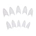 Well-Goal 500pcs Sharp Ending Stiletto glitter Color False Nail Tips Acrylic Nai