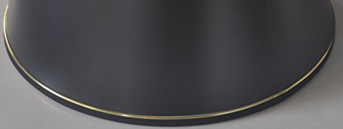 Designer Lampenschirm Schwarz konische Form Goldkante Ø 25 bis 40cm (SCHWARZ 20*30*18cm) - 2