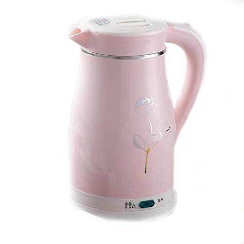 IAIZI Le chssis d'isolation lectrique de l'acier inoxydable 1.5L de bouilloire ajoutent rapidement la bouteille d'eau chaude 1360W (Couleur : Pink)
