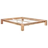 Mit einem dezenten, aber eleganten Design verleiht dieses Bettgestell Ihrem Schlafzimmerdekor einen Hauch von rustikalem Charme.