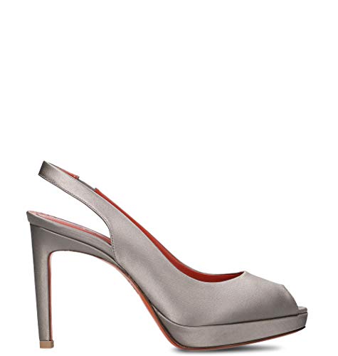 Preisvergleich Produktbild Santoni Damen Whwl57427ha2rrmpg35 Grau Satin Pumps