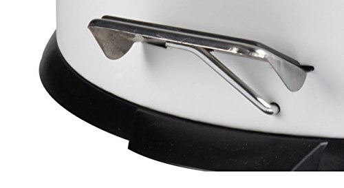 Mülleimer Treteimer Abfalleimer Metall 30 Liter 70 cm weiß matt - 2