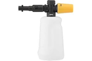 VERGILSON High Pressure Jet Bottle Snow Foam Lance Cannon Washer for Karcher K2 K3 K4 K5 K6 K7 Car Soap Generator Foamer Gun Adjustable Sprayer Nozzle 700ML (Yellow)