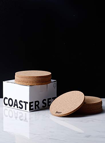 Sweese Korkuntersetzer, 10er set, 10cm Durchmesser Untersetzer aus Kork - 7