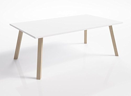 Rose Coffee Table White Wood Scandinavian Style