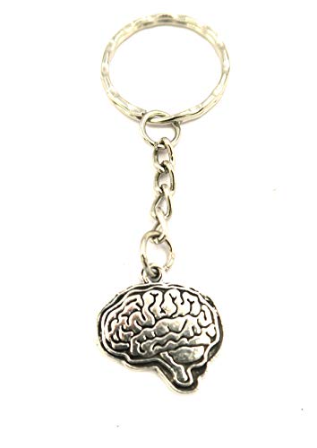 Llavero con Cerebro, Color Plateado