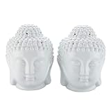 卍 Especificaciones del Producto - Quemador de aceite de cerámica x 2 ( Diámetro: 10.5cm, Altura: 14cm ), Cuchara de vela x 2 ( 3.5cm Diámetro interno ); T4U 100% garantía de satisfacción - Ofrecemos devoluciones y cambios gratuitos para productos dañados, no satisfechos, compras accidentales, etc. Garantía de 90 días !