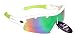 Produktbild Rayzor Professionelle Leichte UV400 Weiß Sports Wrap Radfahren Sonnenbrille, mit einem blauen Grün Iridium Mirrored Blend Lens.